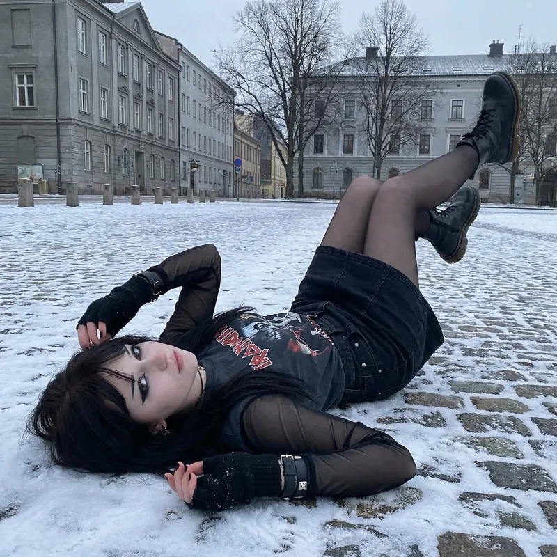 Beautiful Russian Emo Girl in a Melancholic Setting