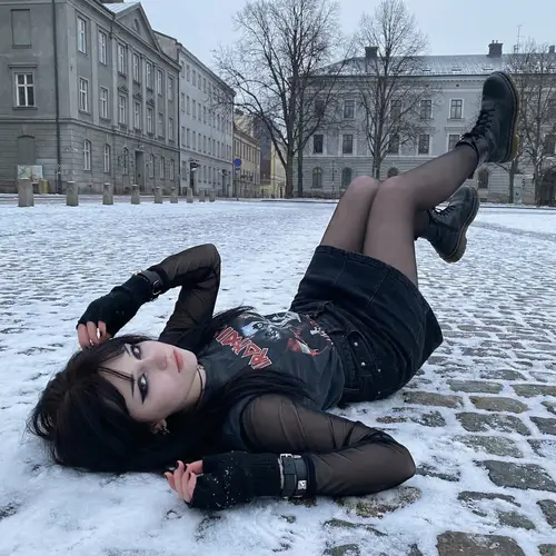 Beautiful Russian Emo Girl in a Melancholic Setting