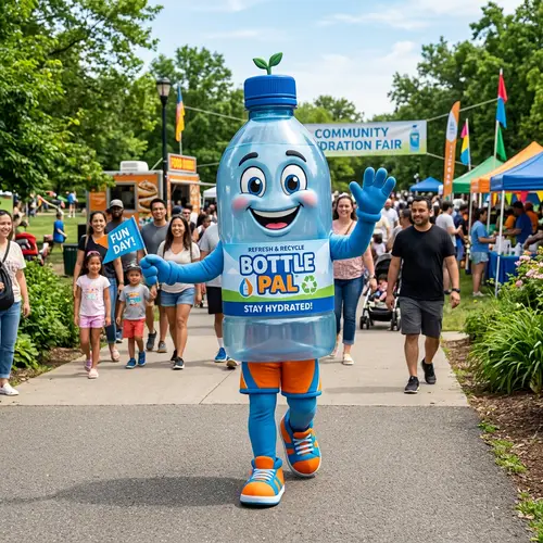 Fun Bottle Mascot with Legs and Arms