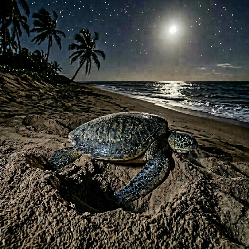 Tortuga Desovando: Sea Turtle Nesting Process