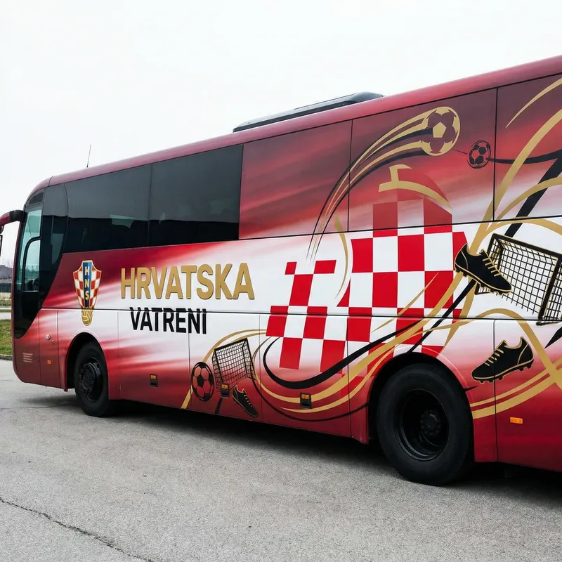 Dynamic Croatian Football Team Design with Red-and-White Passion
