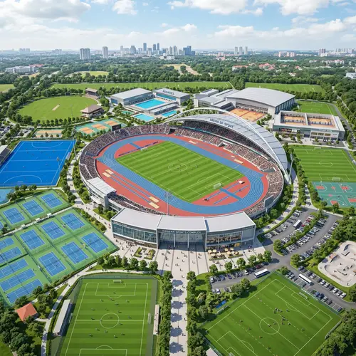 Modern Sports Complex with All Athletic Facilities