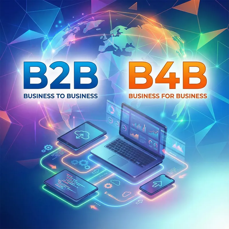 Colorful B2B and B4B Banner Design | Tech Devices & Connectivity