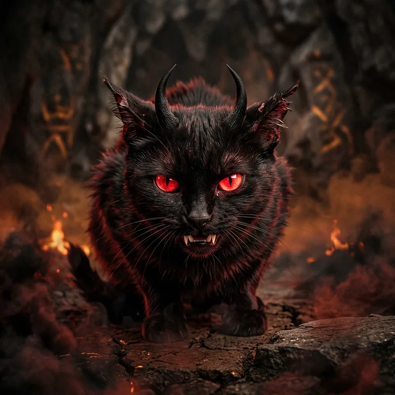 Demonic Cat - Sinister Feline Image