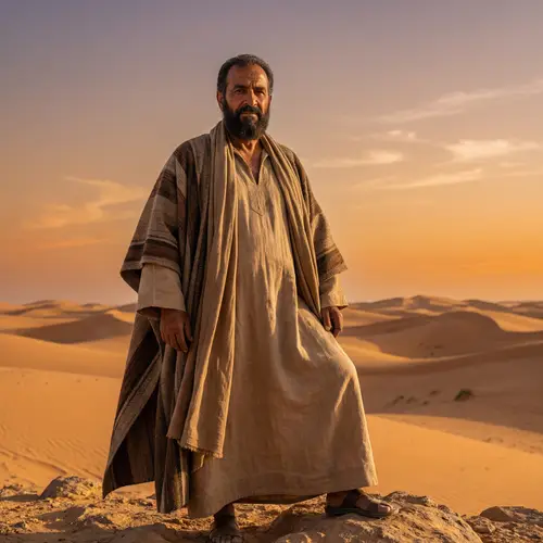 Arab Man from 1500 Years Ago in Traditional Attire