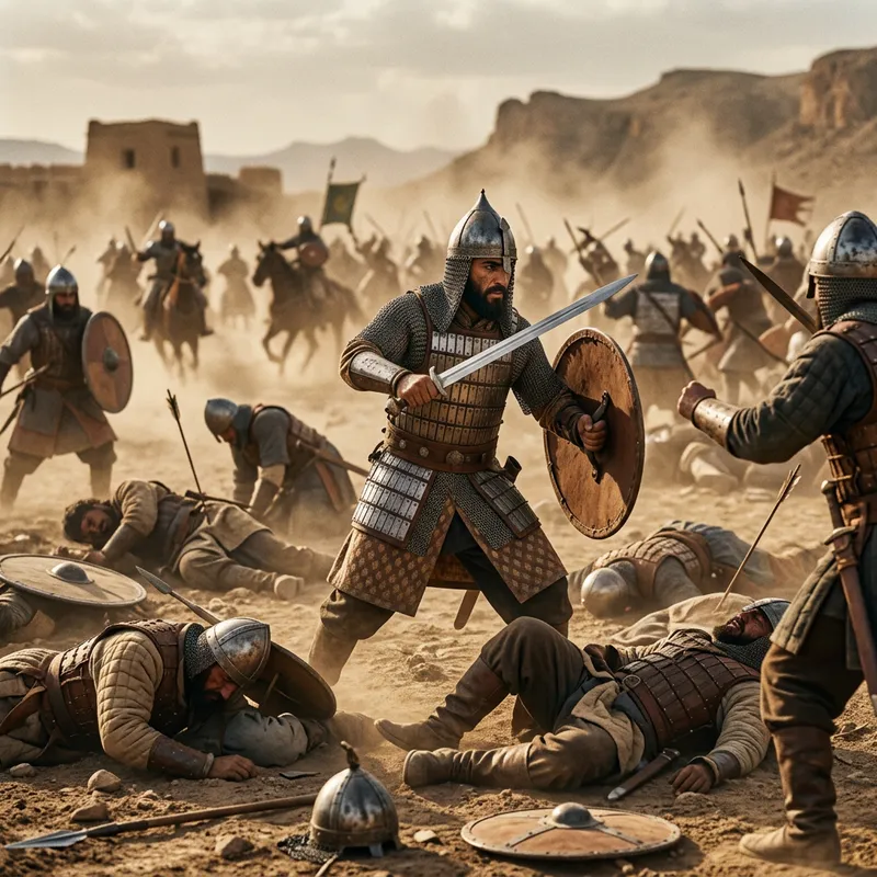Middle-Eastern Warrior from 1500 Years Ago Slaughters 7 Enemies in Battle