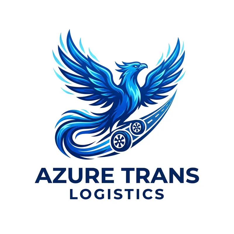 Transportation Company Logo Design: Majestic Blue Firebird Concept