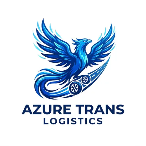 Majestic Blue Firebird Logo for Transportation Company