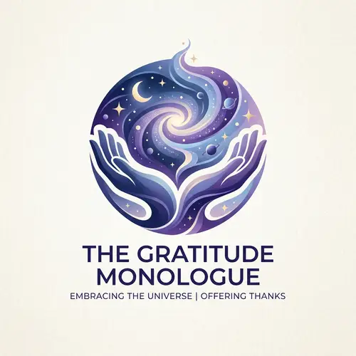 Artistic Logo for The Gratitude Monologue - Surrender to the Universe