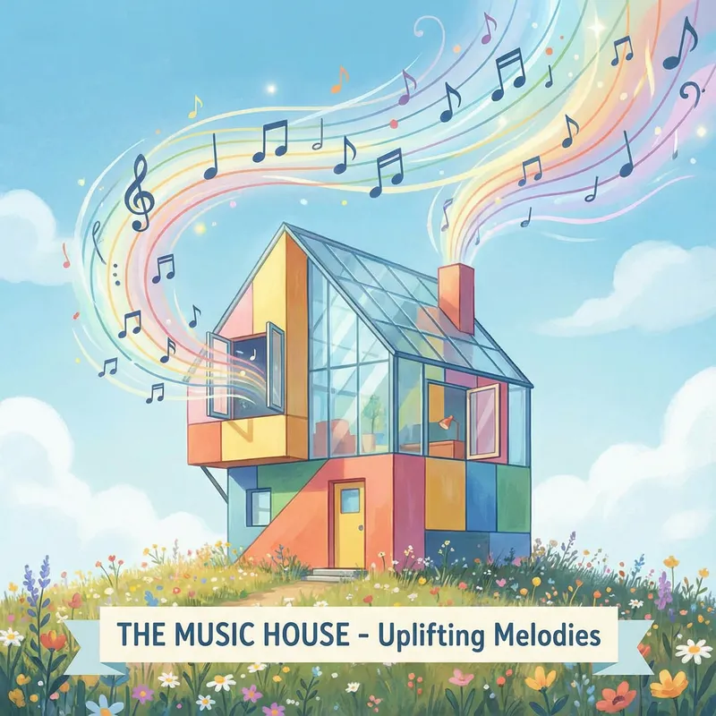 Colorful Music House Playlist Cover Design