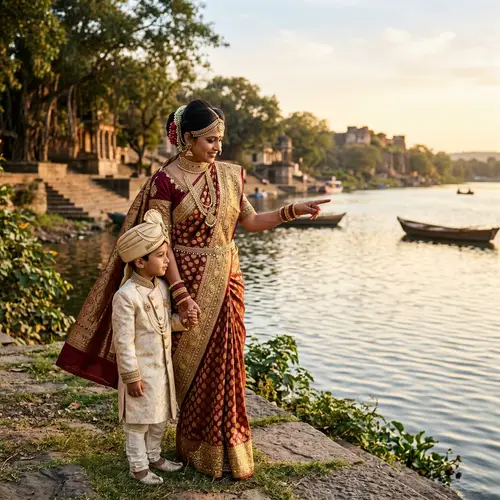 Indian Queen & Son by Tranquil River | Heritage Moment