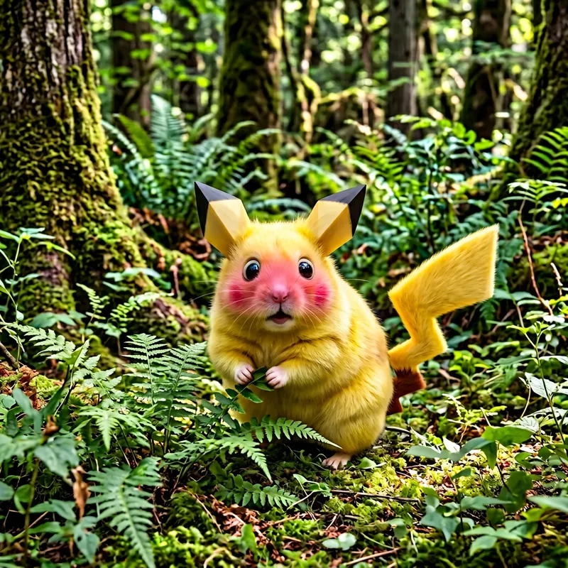 Adorable Pikachu Peeing in Lush Forest | Cute Fan Art Adorable Pikachu Peeing in Lush Forest | Cute Fan Art