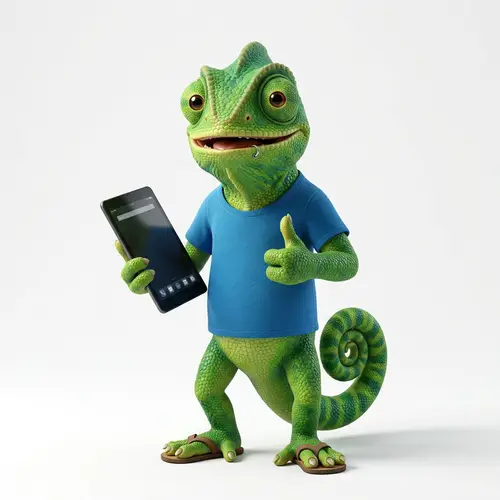 3D Humanoid Chameleon with Friendly Expression