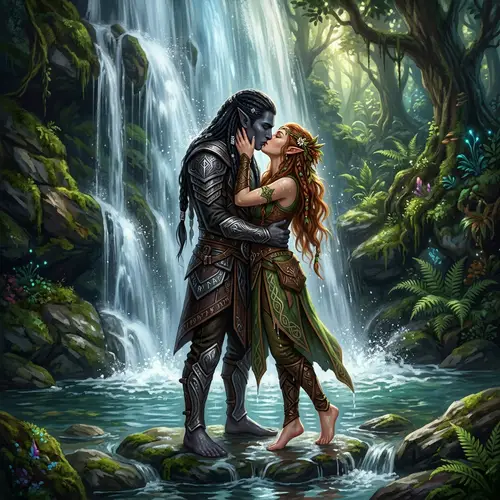 Dark Elf and Forest Elf Romance