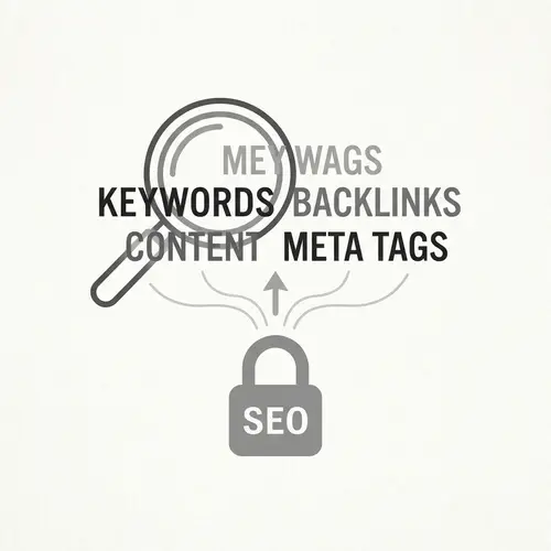 SEO in Minimalist Design | Keywords, Backlinks, Content