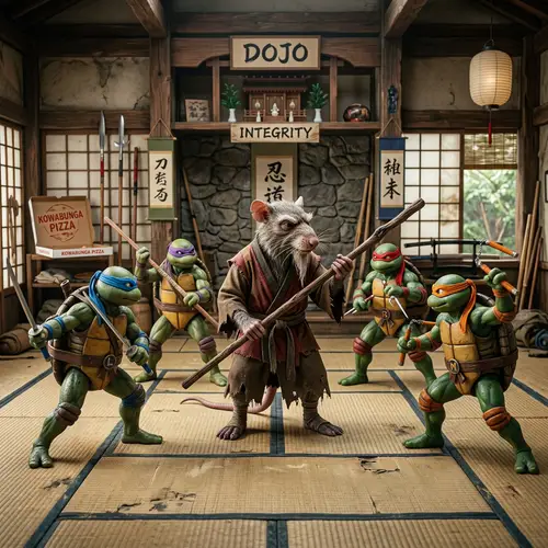 Master Splinter: Ninja Turtle Mashup Leader Training Reptiles