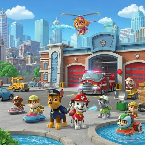Fire Station and Paw Patrol in the City