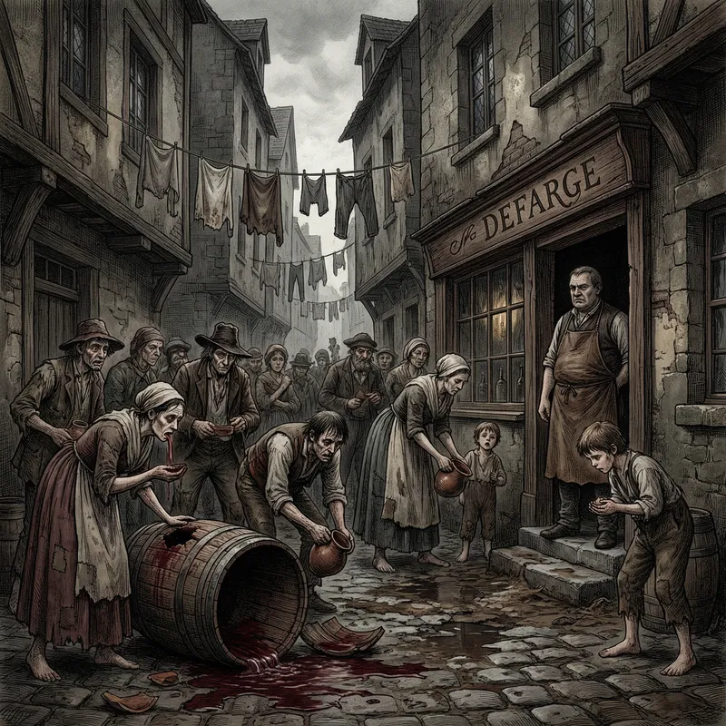 Dark Streets of 18th Century Paris Illustration