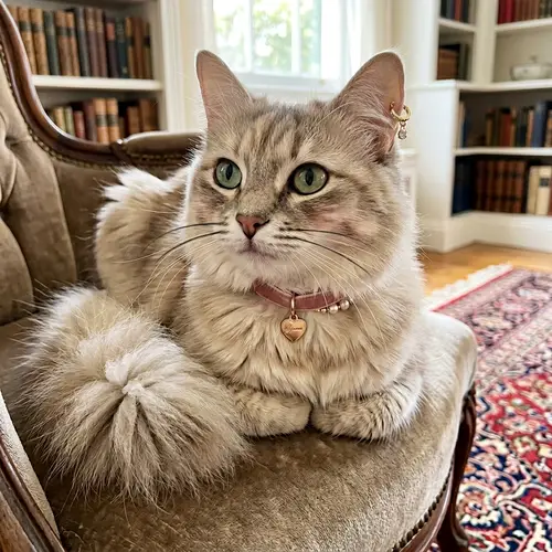 Elegant Feminine Cat Character with Makeup