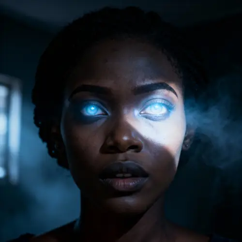 Eerie Portrait of a Nigerian Woman in Shadows