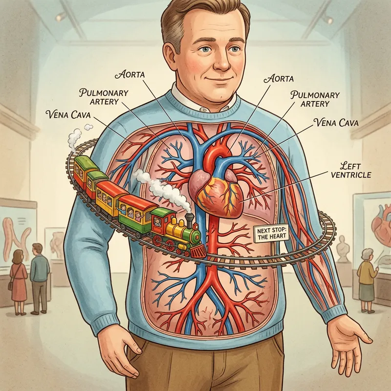 Toy Train Journey Inside Human Body to the Heart