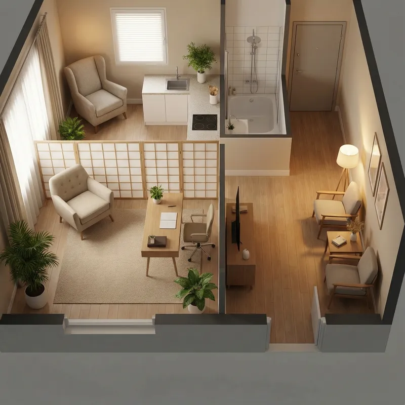 Japanese Partitioned Therapy Office Design Ideas