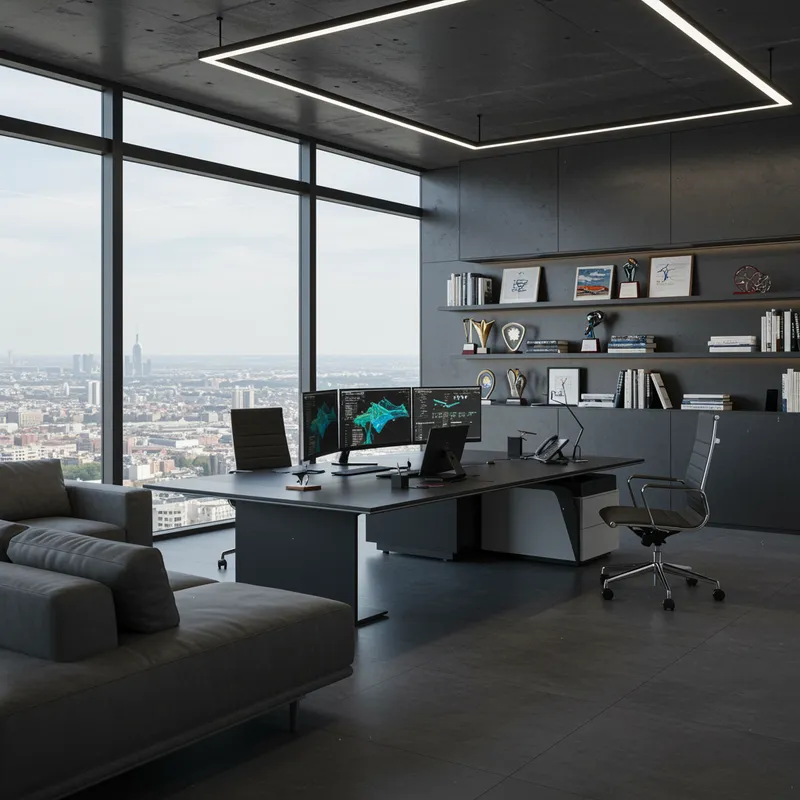 Stunning CEO Office: Modern & Tech-Savvy Design