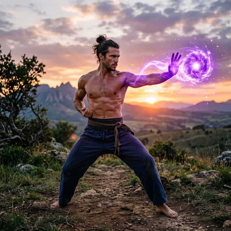 Evan Lee | Hollow Purple Energy Technique in Action