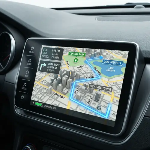 Detailed GPS Navigation System | City Map Route Visualization