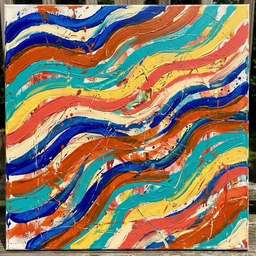 Striped Pattern: Abstract Representation with Alternating Colors