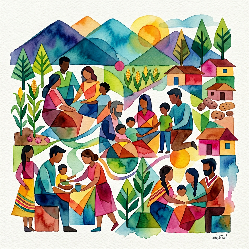Cultural Diversity: Vibrant and Compelling Abstract Illustration