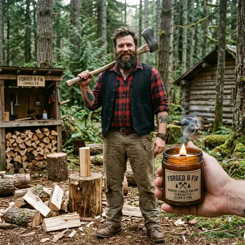 Manly Lumberjack Scented Candles for Men