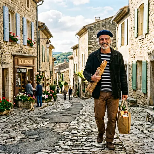 French Gentleman in Traditional Attire | Rustic French Village