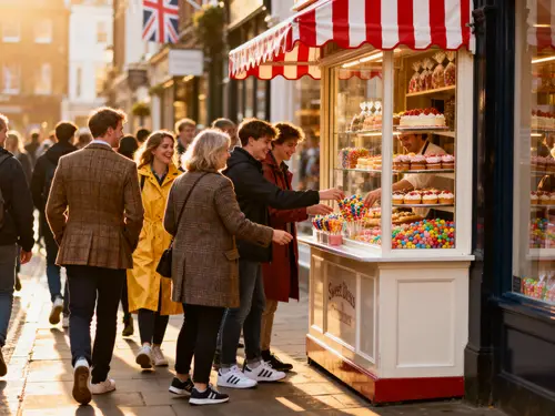 Crowd Enjoying Sweet Treats in the UK - Sweet Dish Shop