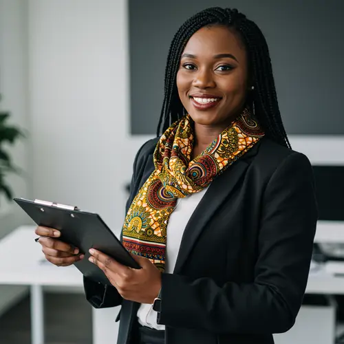Confident African Female Real Estate Agent