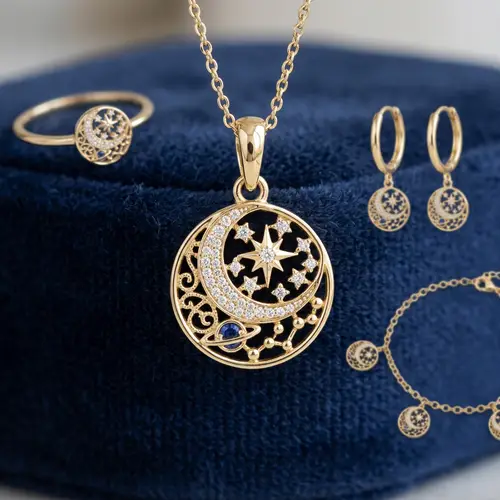 Celestial Theme Charms for Jewelry | Moon Drop Design