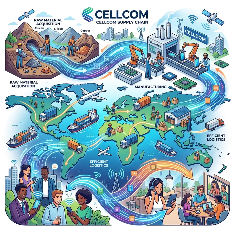 Cellcom World Communication: Streamlined Supply Chain Illustration