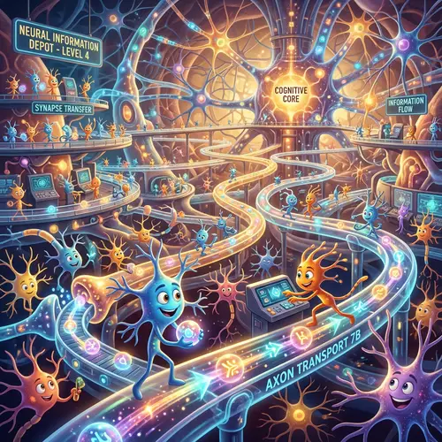 Neuron Cells in Action: Pixar-Style Animation