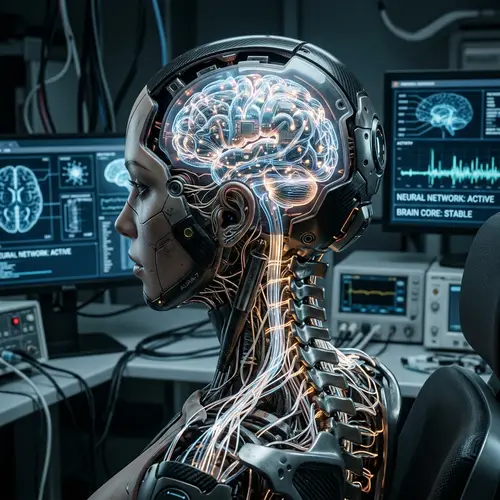 Futuristic Android Nervous System and Brain Model