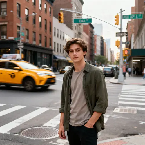 Person in a New York Street