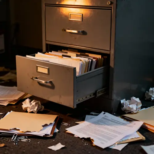 Discarded Files from a Large Filing Cabinet
