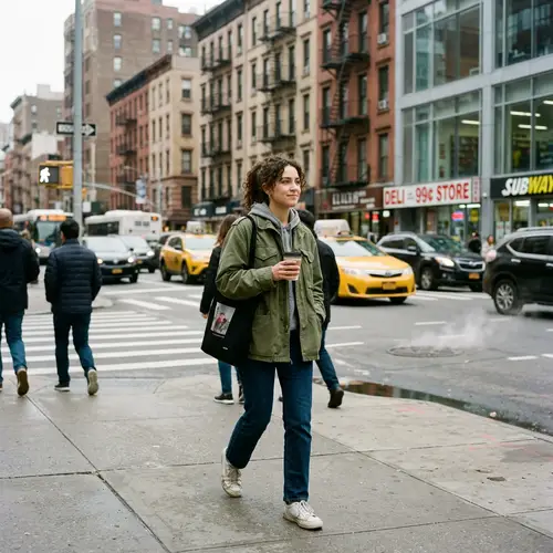 Person in a New York Street