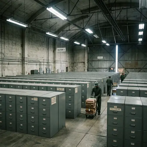 Secret Hangar with Abundant File Cabinets