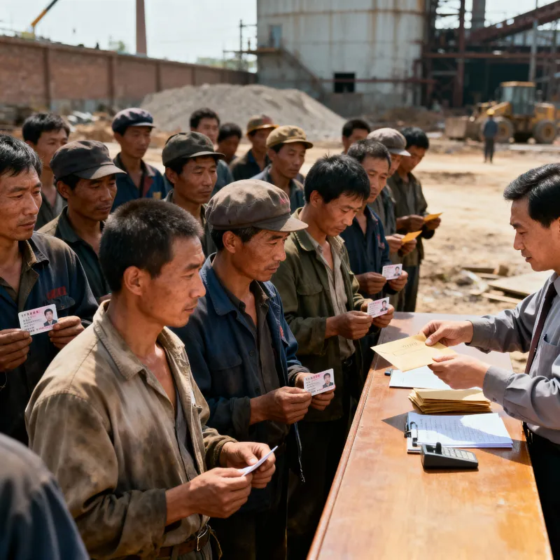 Workers Queueing for Payment: Realistic Scene Workers Queueing for Payment: Realistic Scene