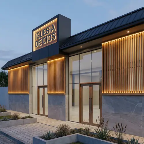Modern Facade Design for Evangelical Church