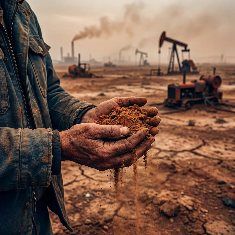 Human Impact on Soil: Illustrative Image