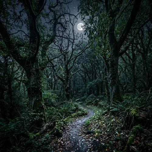 Mystery Forest: Enchanting Moonlit Grove