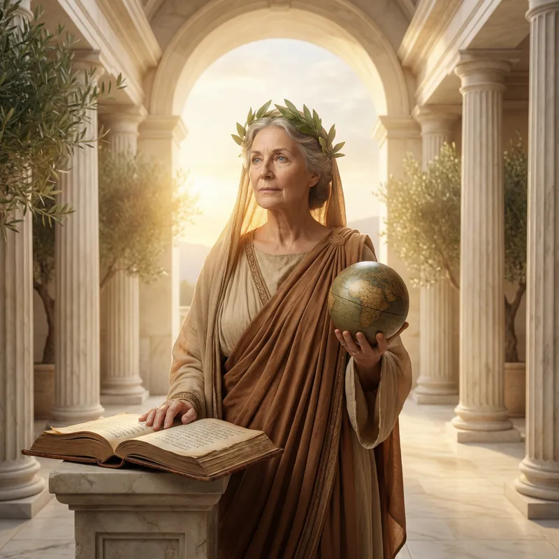Greek Female Philosopher: A Portrait of Wisdom