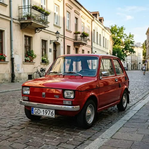 Classic Red Polish Fiat 126 | Vintage Car Photography