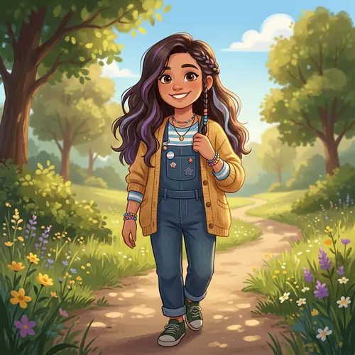 Adorable Transgender Girl Illustration - Colorful Outfit & Bright Personality